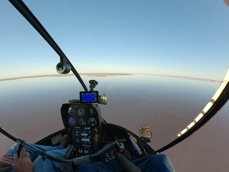 aerial mustering outback view