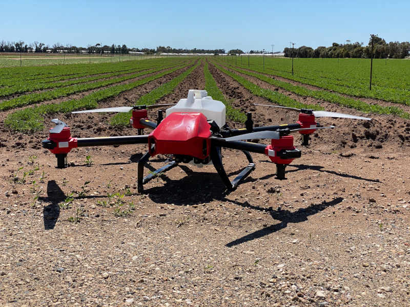 Spray Drone on ground