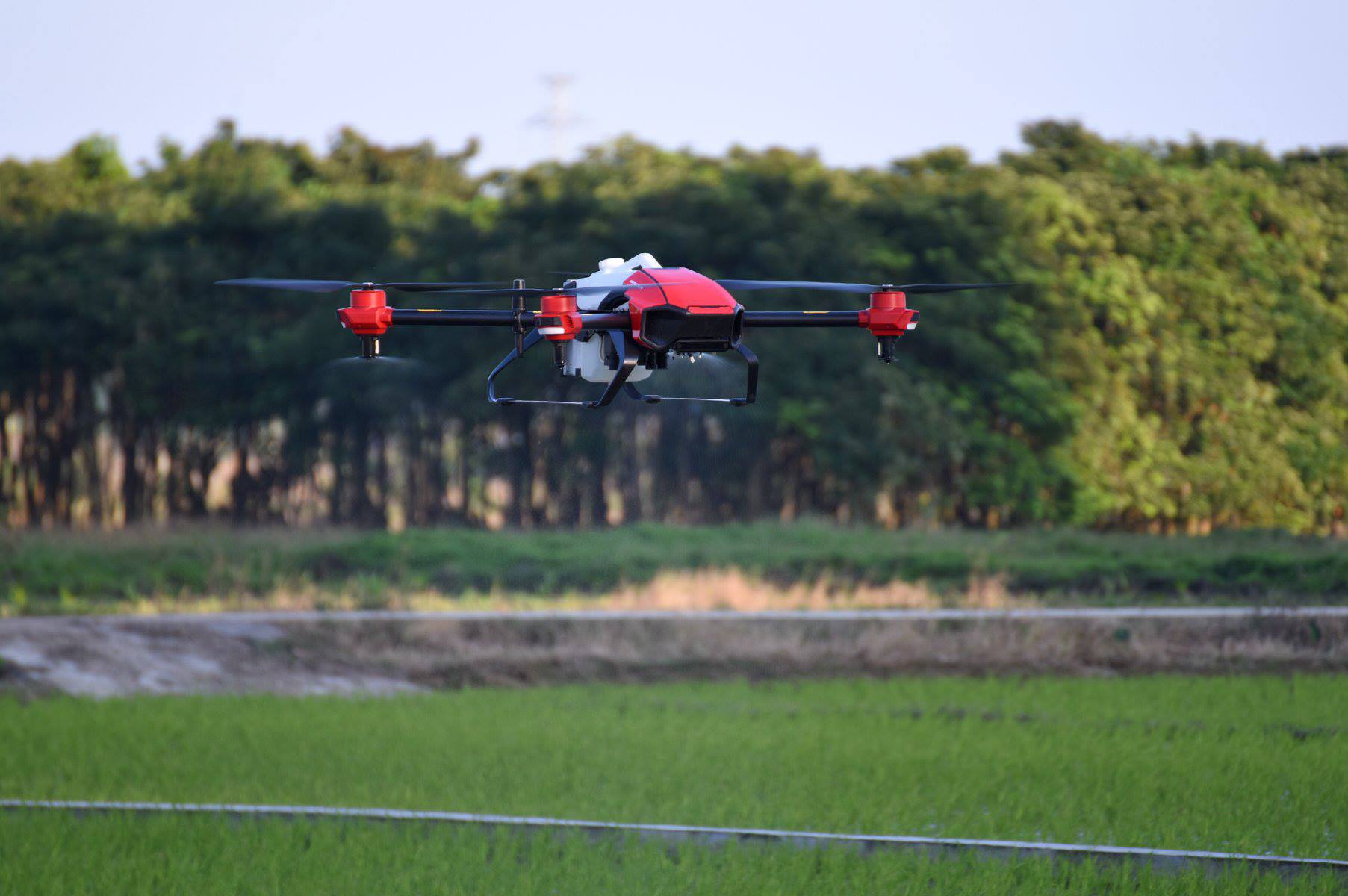 P30 aerial drone spraying crops